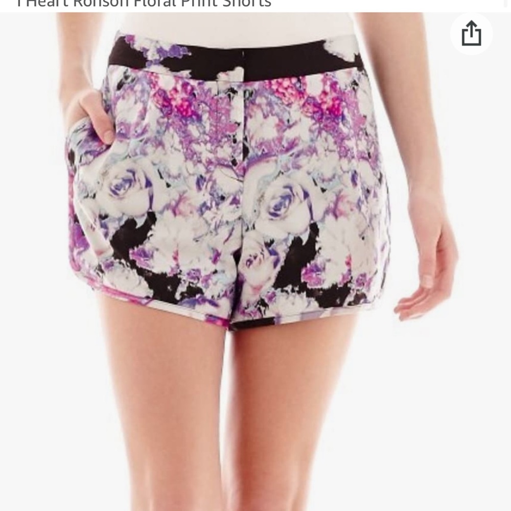 NWOT I Heart Ronson Floral Print Shorts
